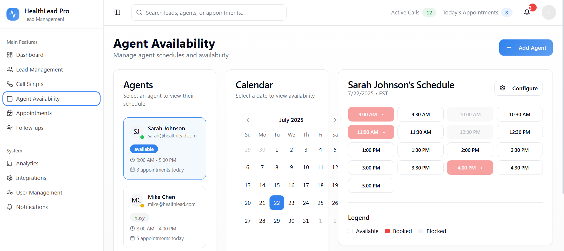Agent Availability